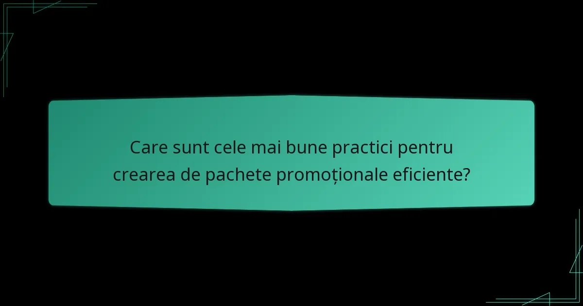 Care sunt propunerile de valoare ale pachetelor promoționale?