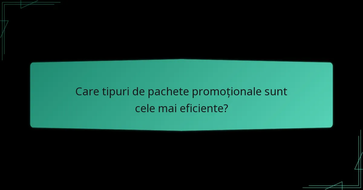Care este impactul comunității al pachetelor promoționale?