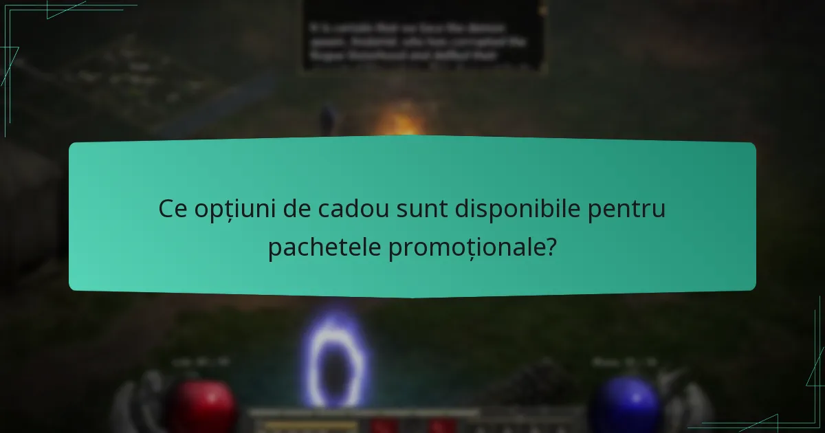 Ce opțiuni de cadou sunt disponibile pentru pachetele promoționale?