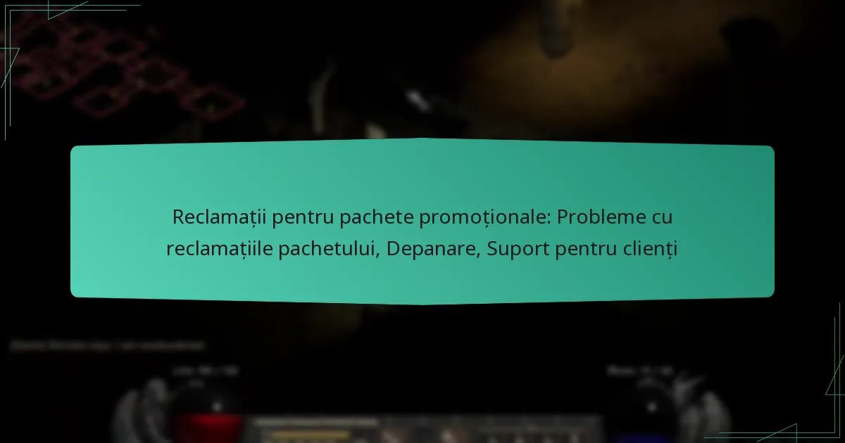 Reclamații pentru pachete promoționale: Probleme cu reclamațiile pachetului, Depanare, Suport pentru clienți