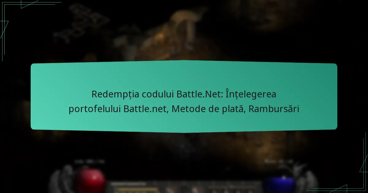 Redempția codului Battle.Net: Înțelegerea portofelului Battle.net, Metode de plată, Rambursări